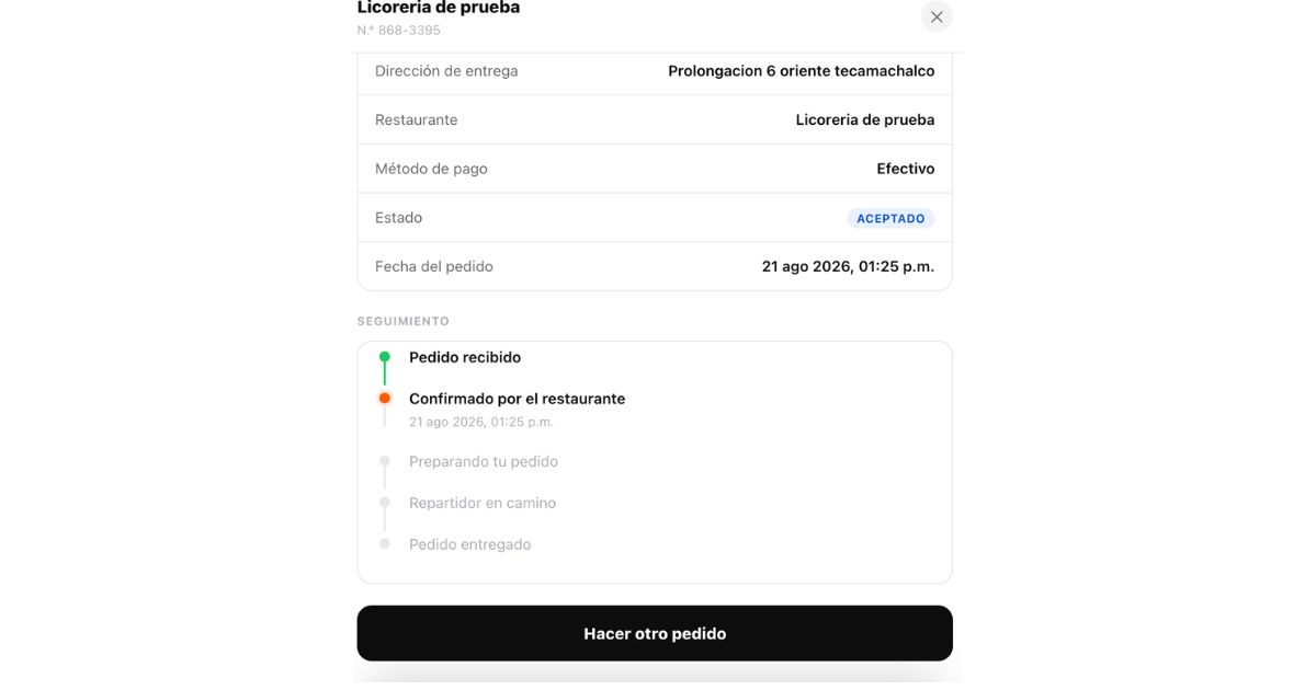 Seguimiento en vivo